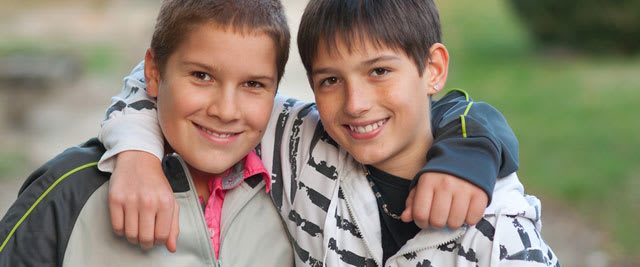 Teenage friends together